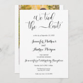 我々は結び目を結んだ |フォトウェディングレセプション 招待状 (正面/裏面)