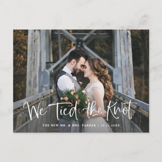 我々は結び目を結んだ | 写真の取り消しのお知らせ ポストカード (正面)