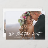 我々は結び目を結んだ | 写真の取り消しのお知らせ 招待状 (正面/裏面)