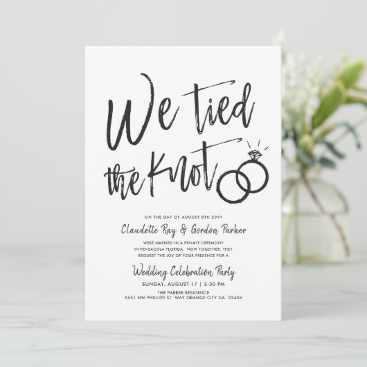 我々は結び目を結んだ |結婚後のパーティー 招待状 (スタンド正面)