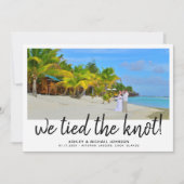 我々は結び目を結んだ | 4写真結婚の発表 招待状 (正面)