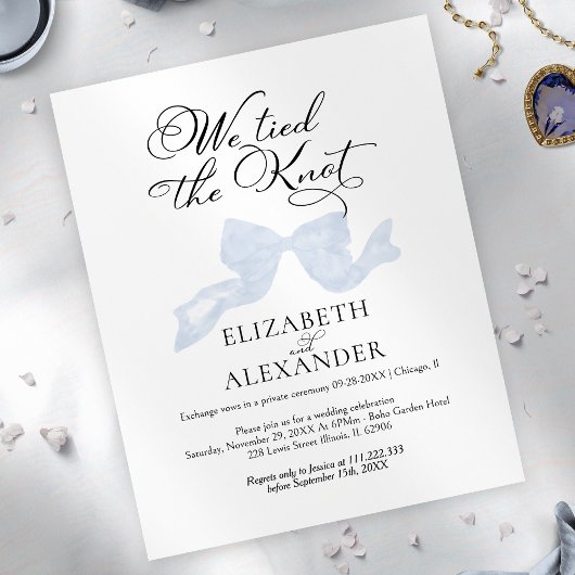 我々は結び目を結んだ | Blue Bow結婚の駆け落ち