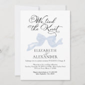 我々は結び目を結んだ | Blue Bow結婚の駆け落ち 招待状 (正面)