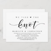 我々は結び目を結結婚び、の駆け落ち夕食のパーティー 招待状 (正面/裏面)