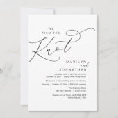 我々は結び目を結結婚んだ、の駆け落ちディナーパーティー 招待状 (正面)