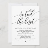 我々は結び目を結結婚んだ、の駆け落ちディナーパーティー 招待状 (正面)