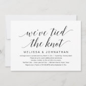 我々は結び目を結結婚んだ、の駆け落ちパーティー 招待状 (正面)