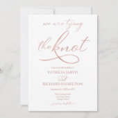 我々は結び目バラ金箔結婚の 招待状 (正面)