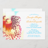 我々は結び目ビーチの駆け落ち発表を結んだ 招待状 (正面/裏面)