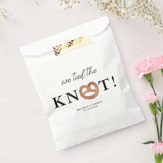 我々は結び目プレッツェル結婚式の引き出物 フェイバーバッグ (封をした状態)