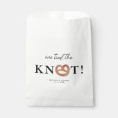 我々は結び目プレッツェル結婚式の引き出物 フェイバーバッグ (正面)