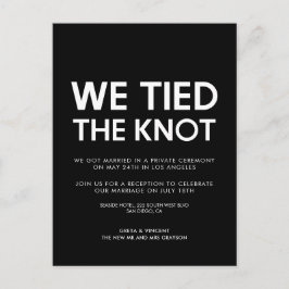 我々は結び目モダンを結婚結んだ ポストカード