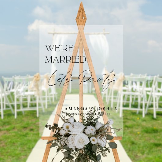 我々は結婚したパーティーの歓迎結婚だ アクリルサイン