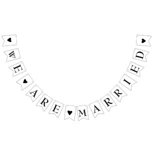 我々は結婚した素朴可愛結婚い旗だ バンティングフラッグ