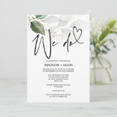我々は結婚ユーカリシンプルプをモダン行う 招待状 (スタンド正面)