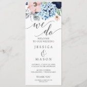 我々は結婚式 プログラムネイビー開花 プログラム (正面)