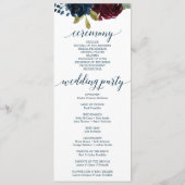 我々は結婚式 プログラムブルゴーニュ海軍 プログラム (裏面)