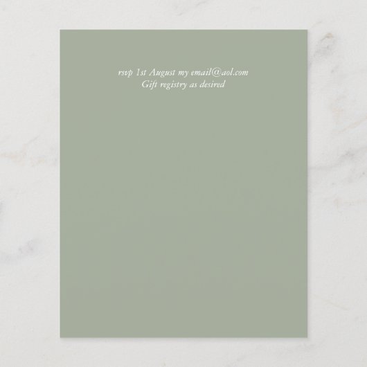 我々は結婚発表招待状予算を逃れた (裏面)