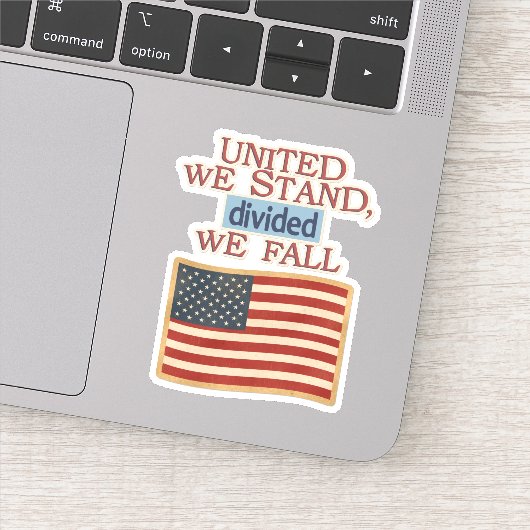 我々は統一されたアメリカ国旗を掲げている シール (詳細)