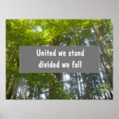 我々は統一された分割して立つ我々秋諺ポスター ポスター (正面)