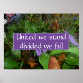 我々は統一された分割して立つ我々秋諺ポスター ポスター (正面)