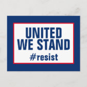 我々は統一された抵抗する赤白青 ポストカード (正面)