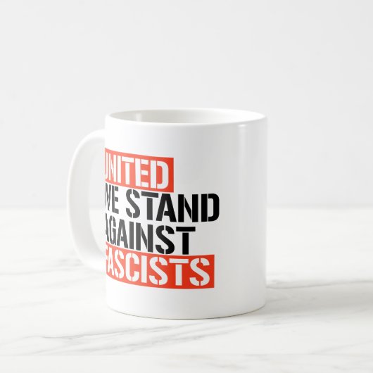 我々は統一された断食に耐える コーヒーマグカップ (正面左)