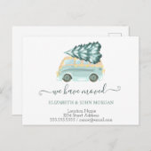 我々は緑のトラックの松の木のクリスマスを移動した 案内ポストカード (正面/裏面)