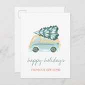 我々は緑のトラックの松の木、休日を移動した 案内ポストカード (正面/裏面)