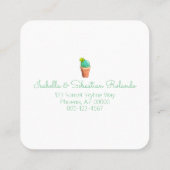 我々は緑のドアを南西にポッテッドサボテンを移動した スクエア名刺 (裏面)