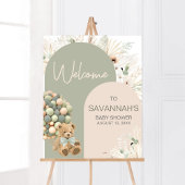 我々は緑の赤ちゃんシャワー歓迎を待つことができる ポスター