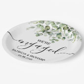 我々は緑婚約したの婚約 ペーパープレート (アングル)