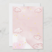 我々は美しい女の子を待つ可愛いクマ赤ちゃんシャワー 招待状 (裏面)