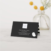 我々は美しい家を売っている |ハロウィーン不動産仲介業者マーケ プレイスカード (裏面)