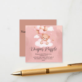 我々は美しく待つ女の子おむつラッフル エンクロージャーカード