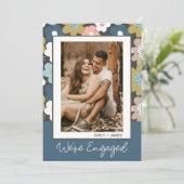 我々は自然婚約したフラワーフォト婚約パーティ 招待状 (スタンド正面)