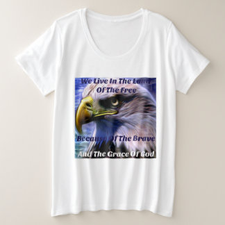 我々は自由な感謝の国に住んでいるデザイン-2 プラスサイズTシャツ