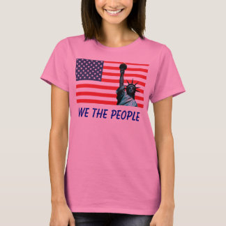 我々は自由の米国国旗の像 Tシャツ