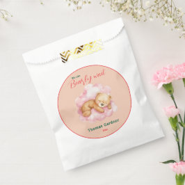 我々は良い待ち男の子かわいいクマ赤ちゃんシャワー フェイバーバッグ