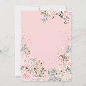 我々は良く待つことができますピンクのテディベア赤ちゃんシャワーinv 招待状 (裏面)