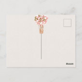 我々は良く待つことができますピンクの金ゴールド赤ちゃんシャワーありがとう ポストカード (裏面)