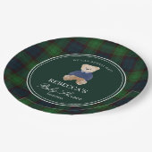 我々は良く待つことができるクラシックの格子状の赤ちゃんシャワー ペーパープレート (アングル)