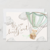 我々は良く待つことができるグリーンベイビーシャワー招待状 招待状 (裏面)