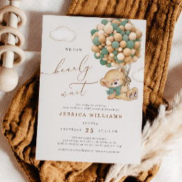 我々は良く待つことができるグリーンベイビーシャワー招待状 招待状