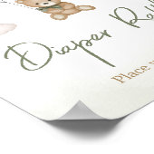 我々は良く待つことができるグリーンボホおむつラッフル ポスター (角)