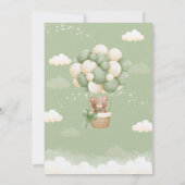 我々は良く待つことができるテディベアセージ赤ちゃんシャワー 招待状 (裏面)