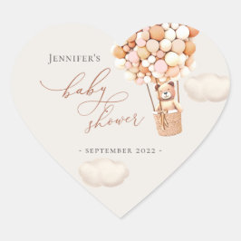 我々は良く待つことができるピンクの赤ちゃんシャワーハートステッカー ハートシール