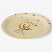 我々は良く待つことができる可愛いベビークマ赤ちゃんシャワー ペーパープレート (アングル)