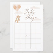 我々は良く待つことができる女の子の赤ちゃんシャワービンゴゲーム (正面/裏面)