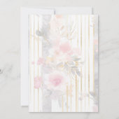 我々は良く待つことができる女の子テディベア赤ちゃんシャワー 招待状 (裏面)